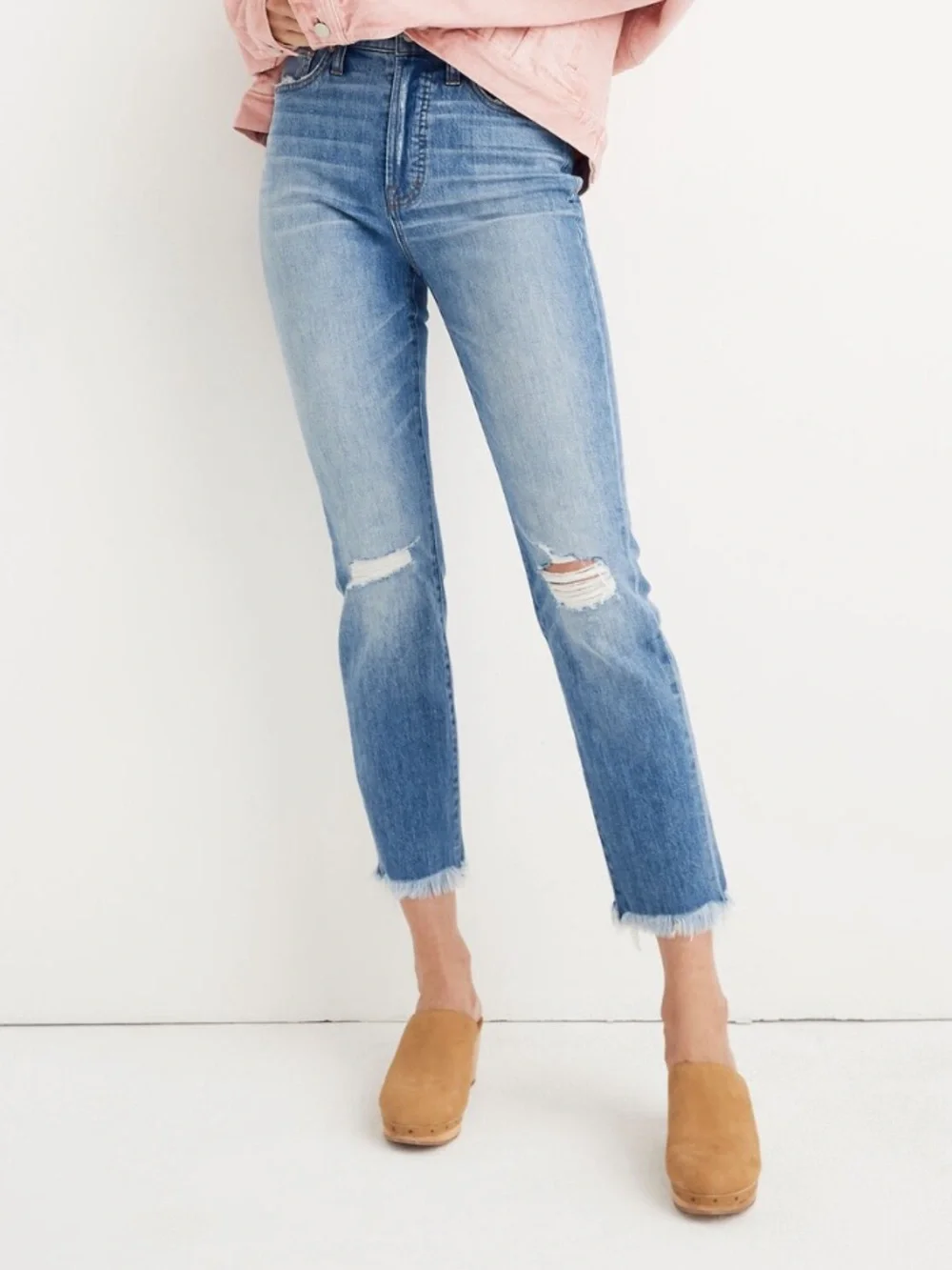 Madewell Perfect Vintage Straight Cropped Jeans in Parnell Wash Size 31
